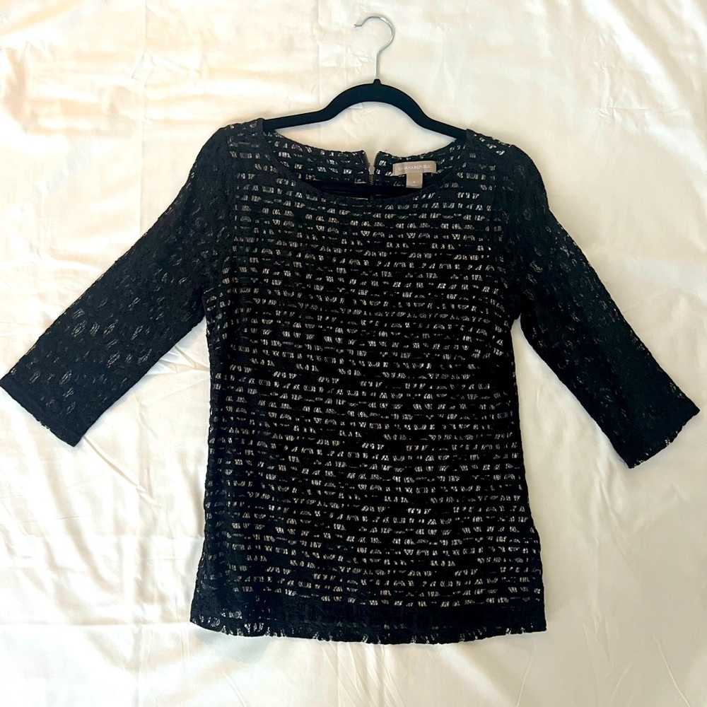 Elegant Black Lacey blouse from Banana Republic